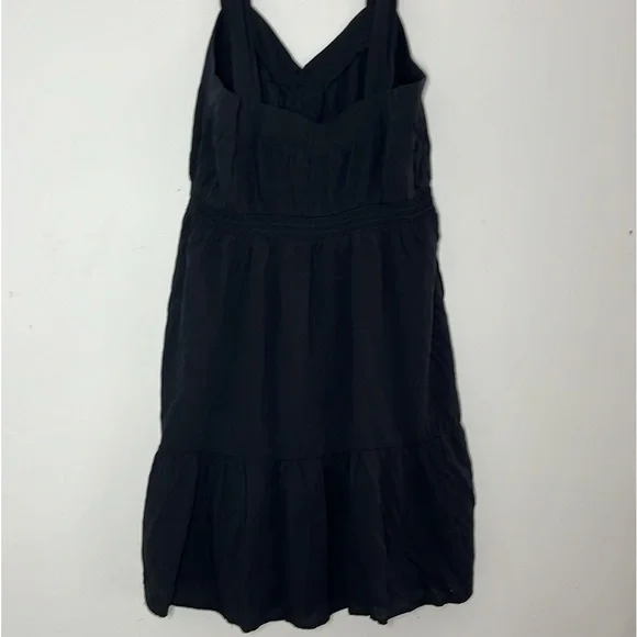 Knox Rose Sleeveless Tiered Boho Peasant Summer Dress Medium Black Knee Length - Picture 2 of 9